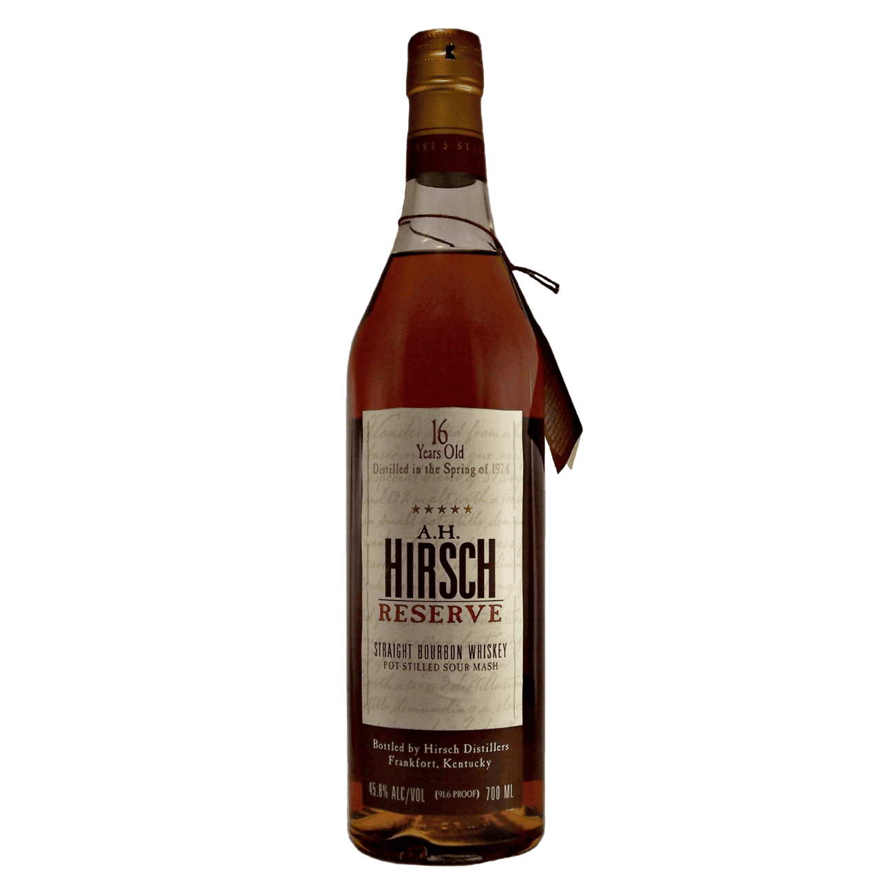 A. H. HIRSCH Reserve 16 Year Old Gold Foil Humidor Edition Straight Bourbon Whiskey - 750ML Bourbon