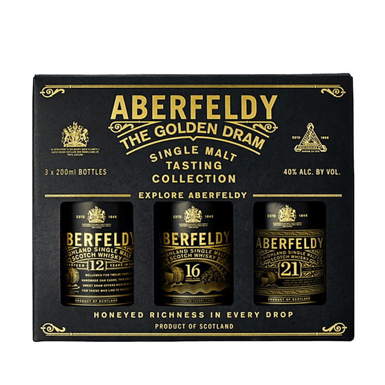 Aberfeldy The Golden Dram Tasting Collection 3Pk 200ML Whiskey