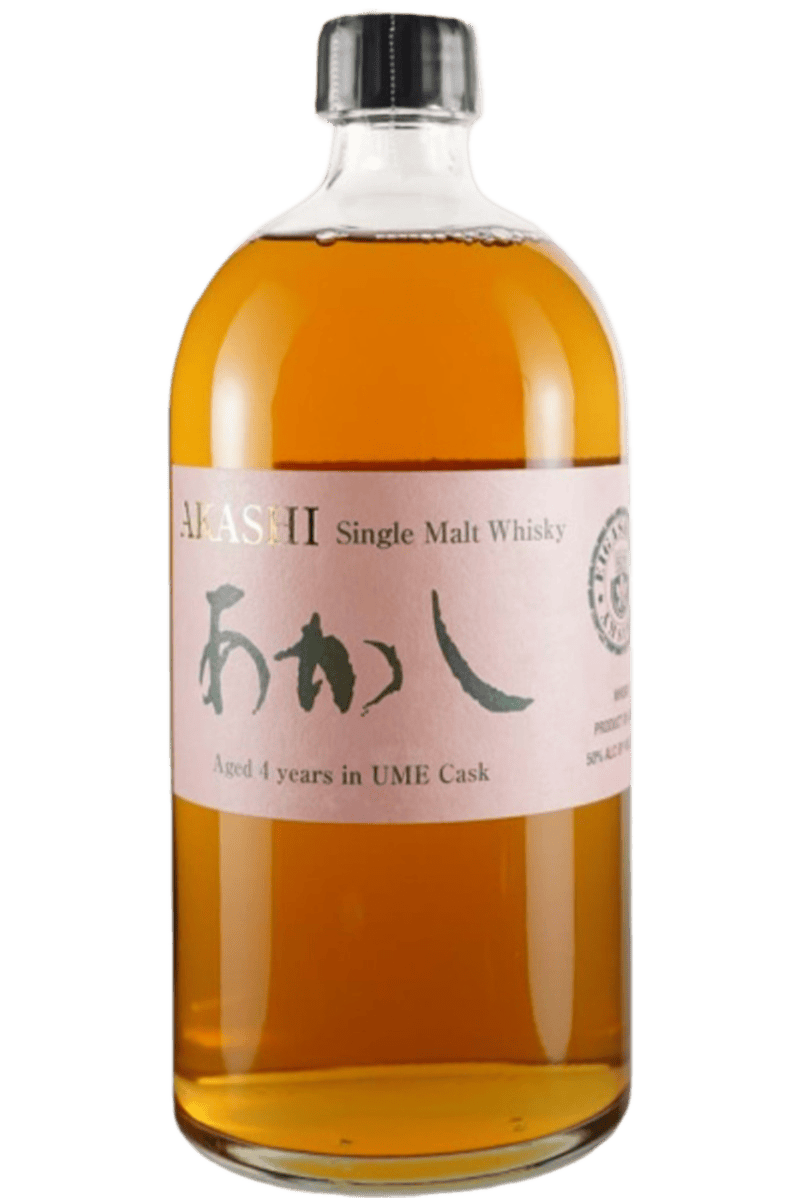 Akashi 4 Years Old Ume Cask Single Malt Whisky - 750ML Japanese whiskey