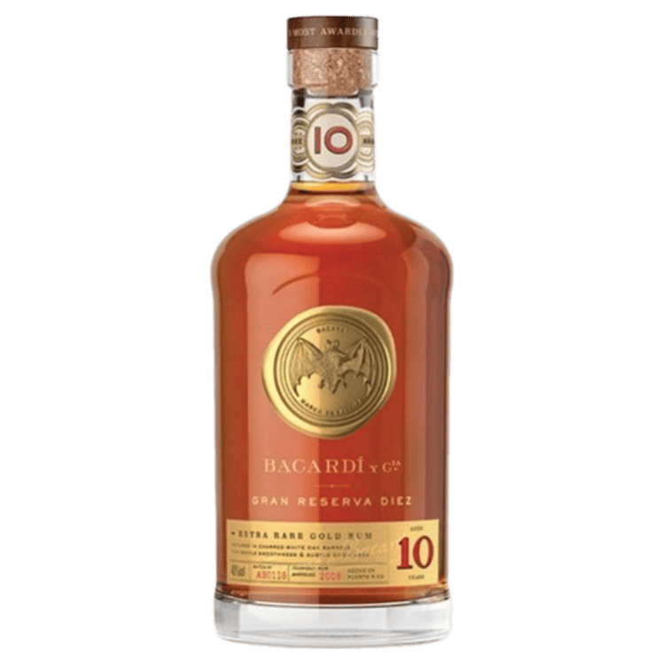 Bacardi Rum Gold Extra Rare Gran Reserva Diez Rum - 750ML Rum