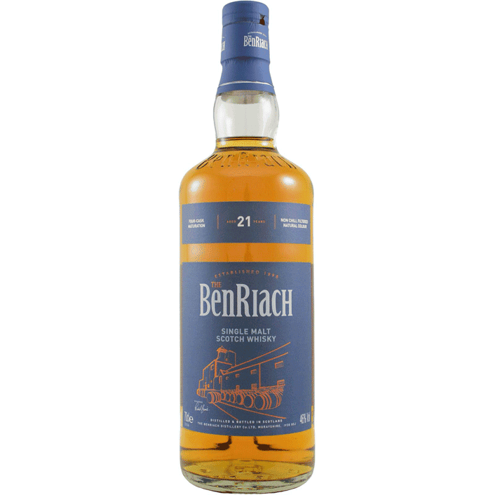 BenRiach 21 Year Old Single Malt Scotch Whiskey 