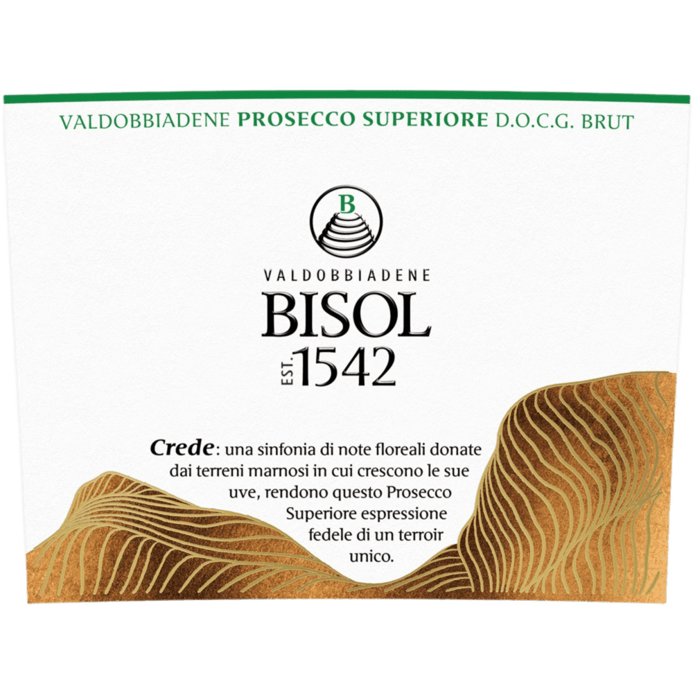 Bisol Crede Prosecco Di Valdobbiadene Brut Glera - 750ML 