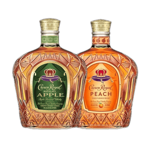 Crown Royal Apple & Crown Royal Peach Whisky Bundle - 750ML 