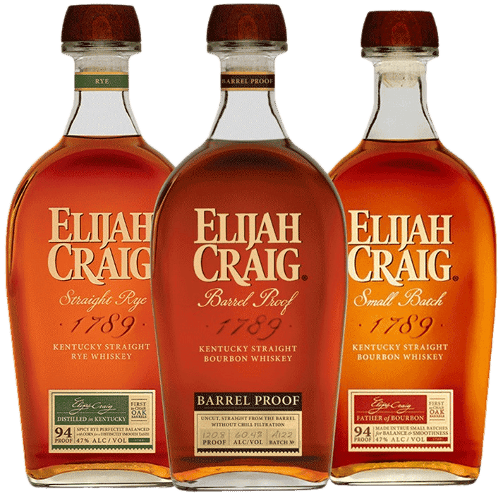 Elijah Craig Barrel Proof A122, Elijah Craig Small Batch, & Elijah Craig Rye Bundle - 750ML 