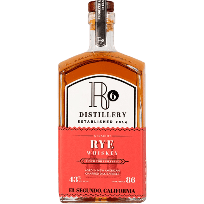 R6 Distillery Straight Rye Whiskey 4 Yr - 750ML 