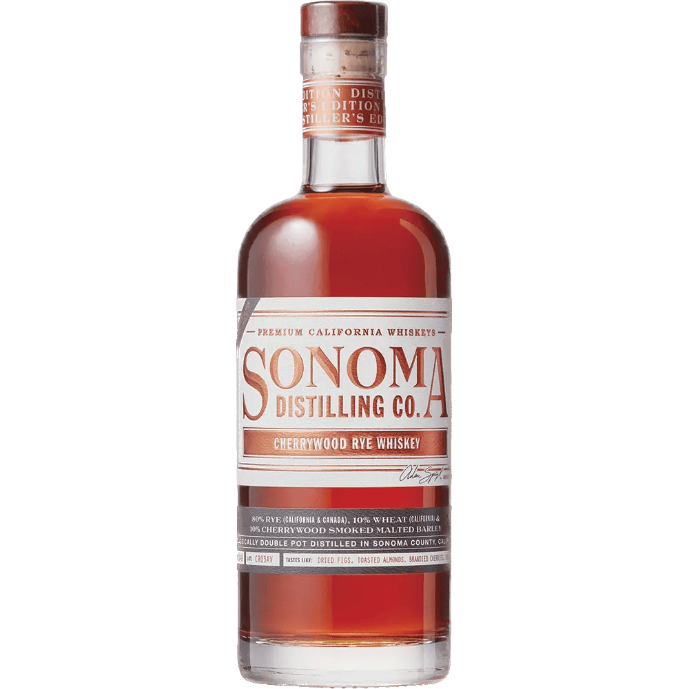 Sonoma Distilling Cherrywood Rye Whiskey Real Liquor