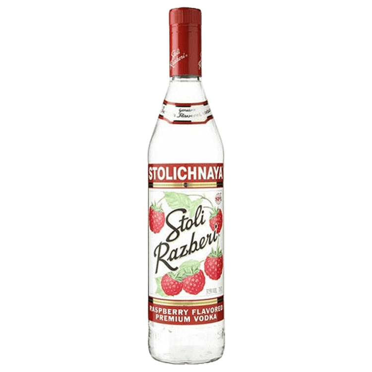 Stolichnaya Razberi Flavored Russian Vodka 75 Proof - 750ML 