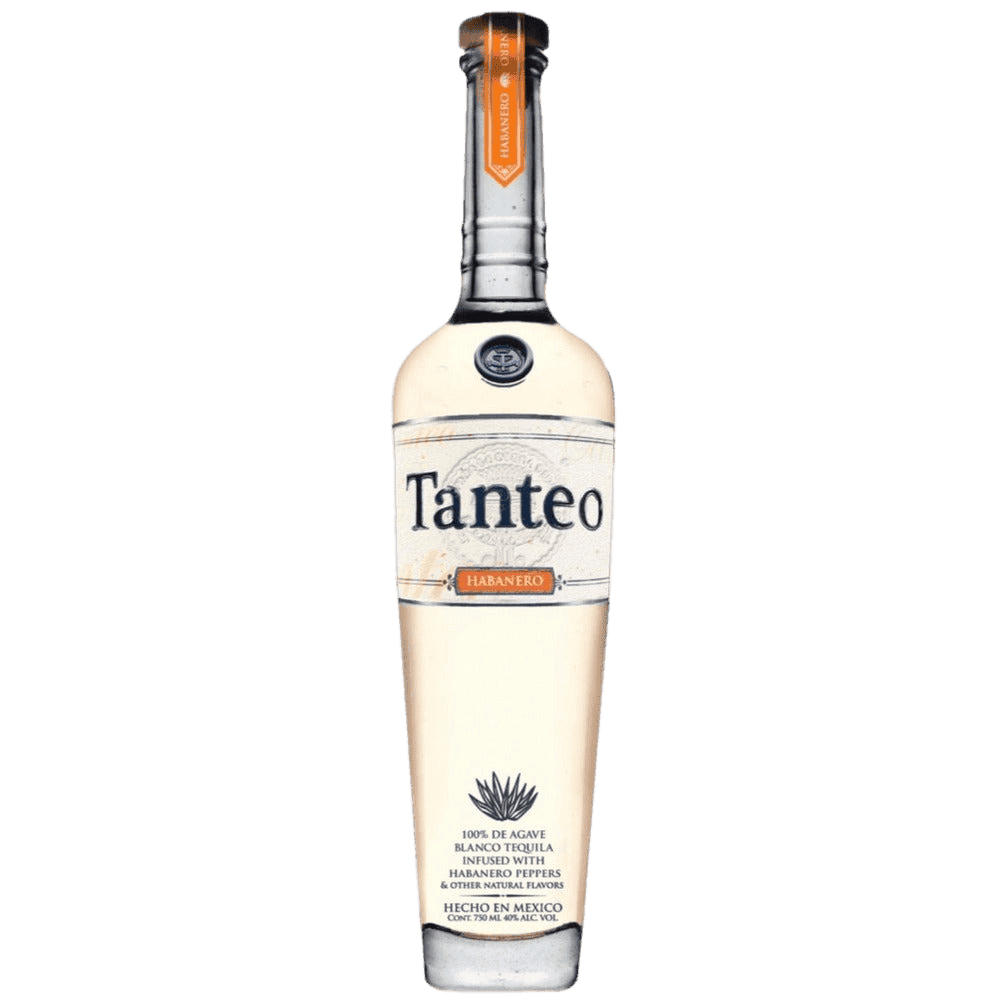 Tanteo Tequila Habanero Blanco Tequila 100% de Agave - 750ML 