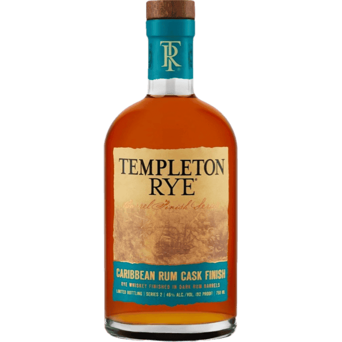 Templeton Barrel Finished Series Caribbean Rum Cask Finish Rye Whisky Finished In Dark Rum Barrels - 750ML 