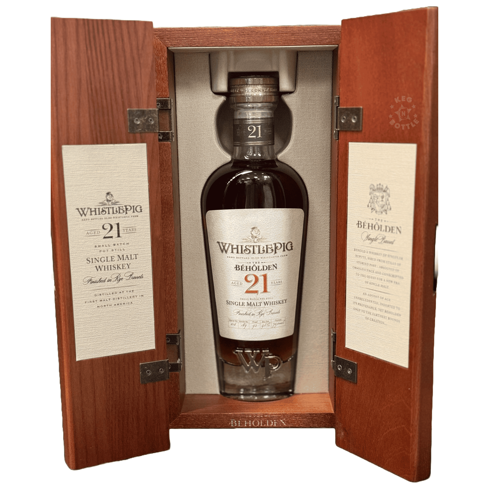 Whistlepig The Beholden 21 Year Single Malt Whiskey (750 ml) 