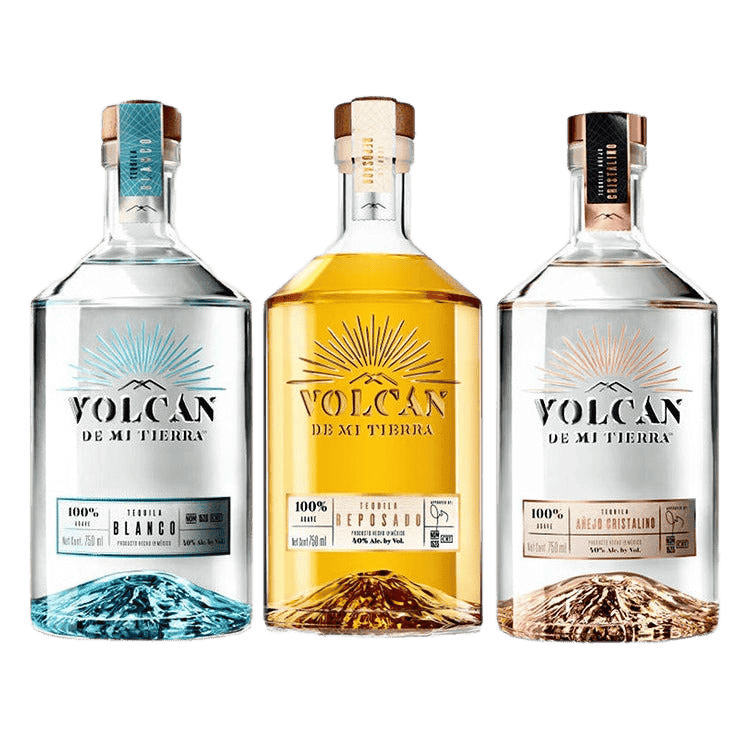 Volcan De Mi Tierra Blanco, Reposado & Anejo Cristalino Bundle Set - 750ML 