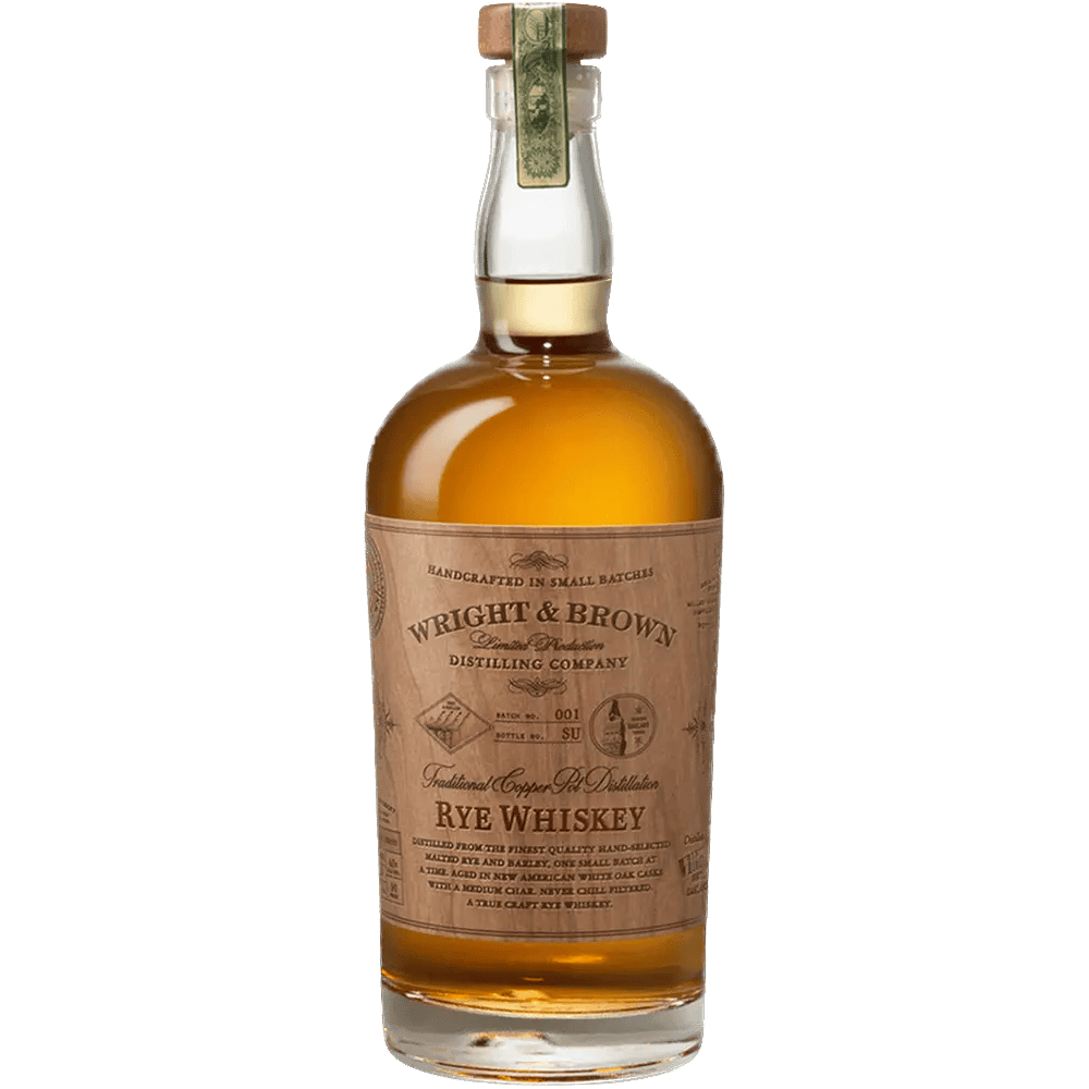 Wright & Brown Rye Whiskey Real Liquor