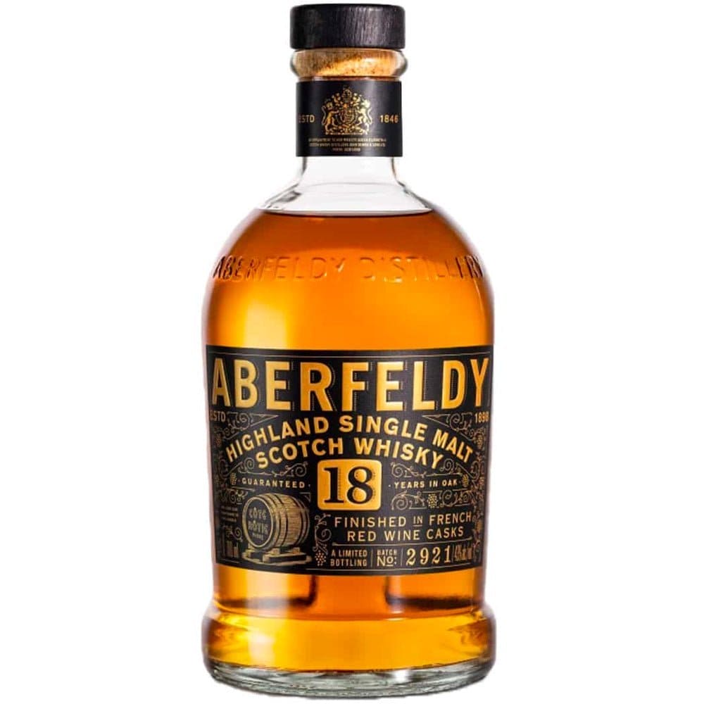 Aberfeldy 18 Year Single Malt Scotch Whisky - Bottle Engraving