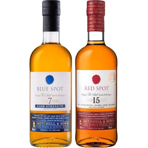 Bundle of Red Spot and Blue Spot Irish Whiskey Real Liquor