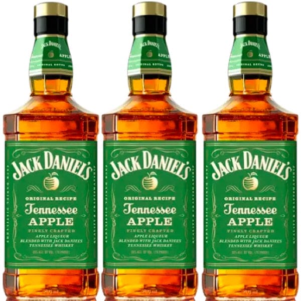 Jack Daniel’s Tennessee Apple Whiskey 3 Bottles Bundle Real Liquor