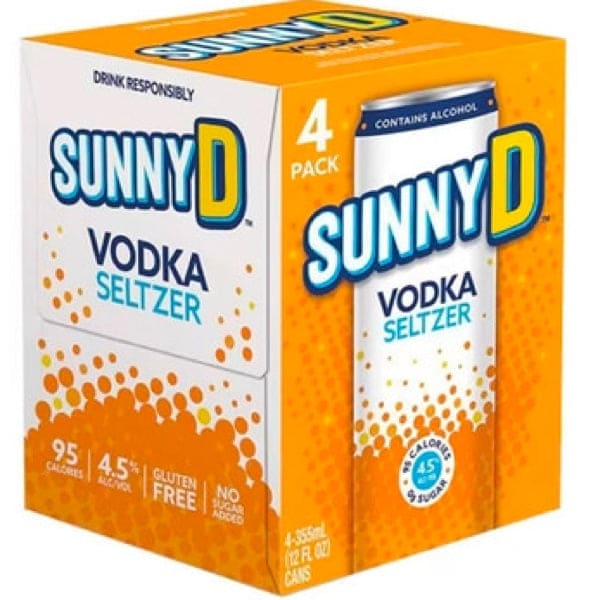 SunnyD Vodka Seltzer 4pk Real Liquor